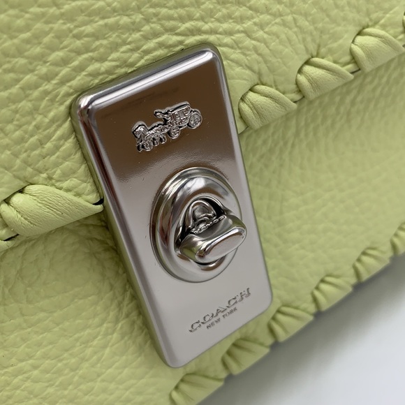 COACH NWT Lane Shoulder Bag With Whipstitch COLOR:
Silver/Pale Lime - Picture 12 of 16